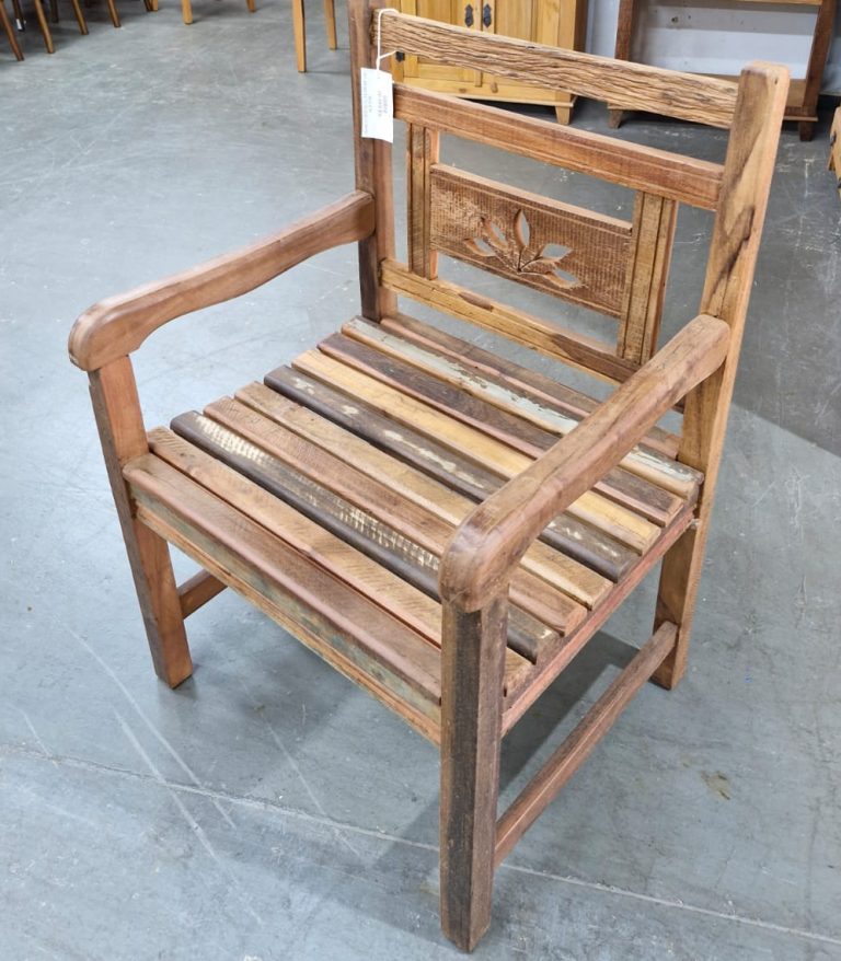 Banco rústico em Madeira – Varanda – 1 Lugar