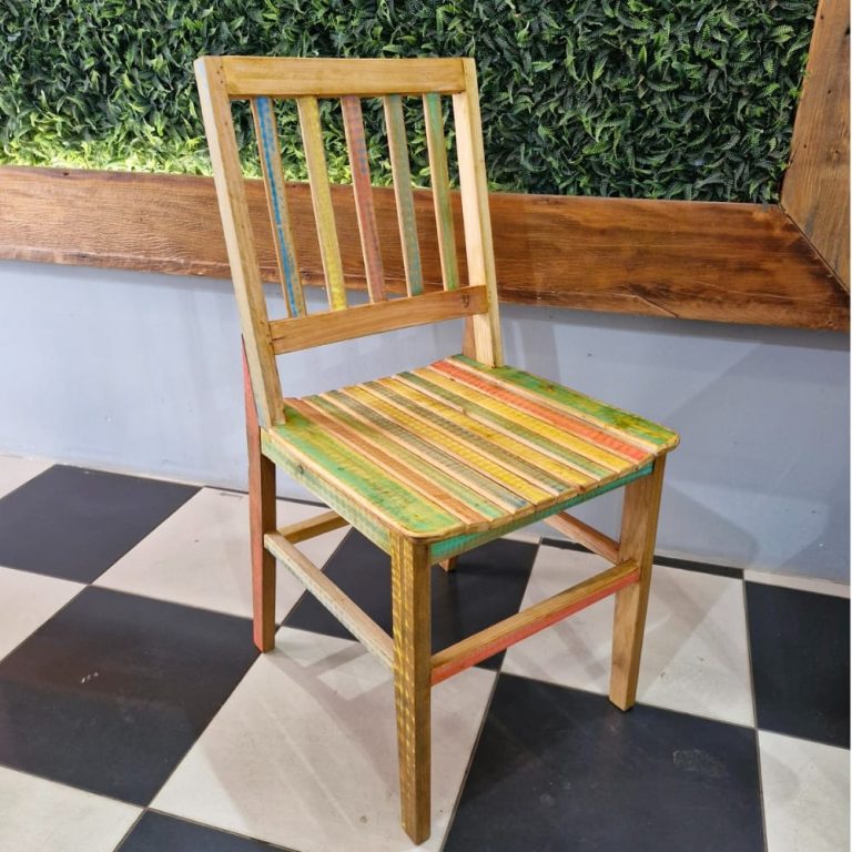 cadeira rústica modelo ar color – madeira maciça
