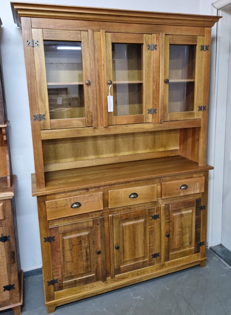 Armário área gourmet cozinha estilo Farmácia 6 portas com 3 gavetas em madeira ecológica