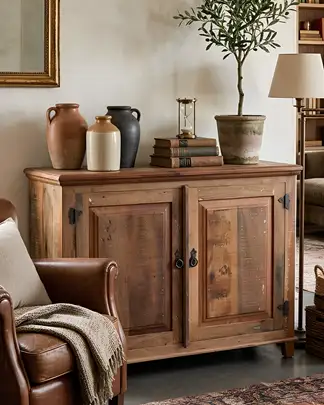 ARMÁRIO ARCAZ 2 PORTAS EM MADEIRA MACIÇA 1,20M