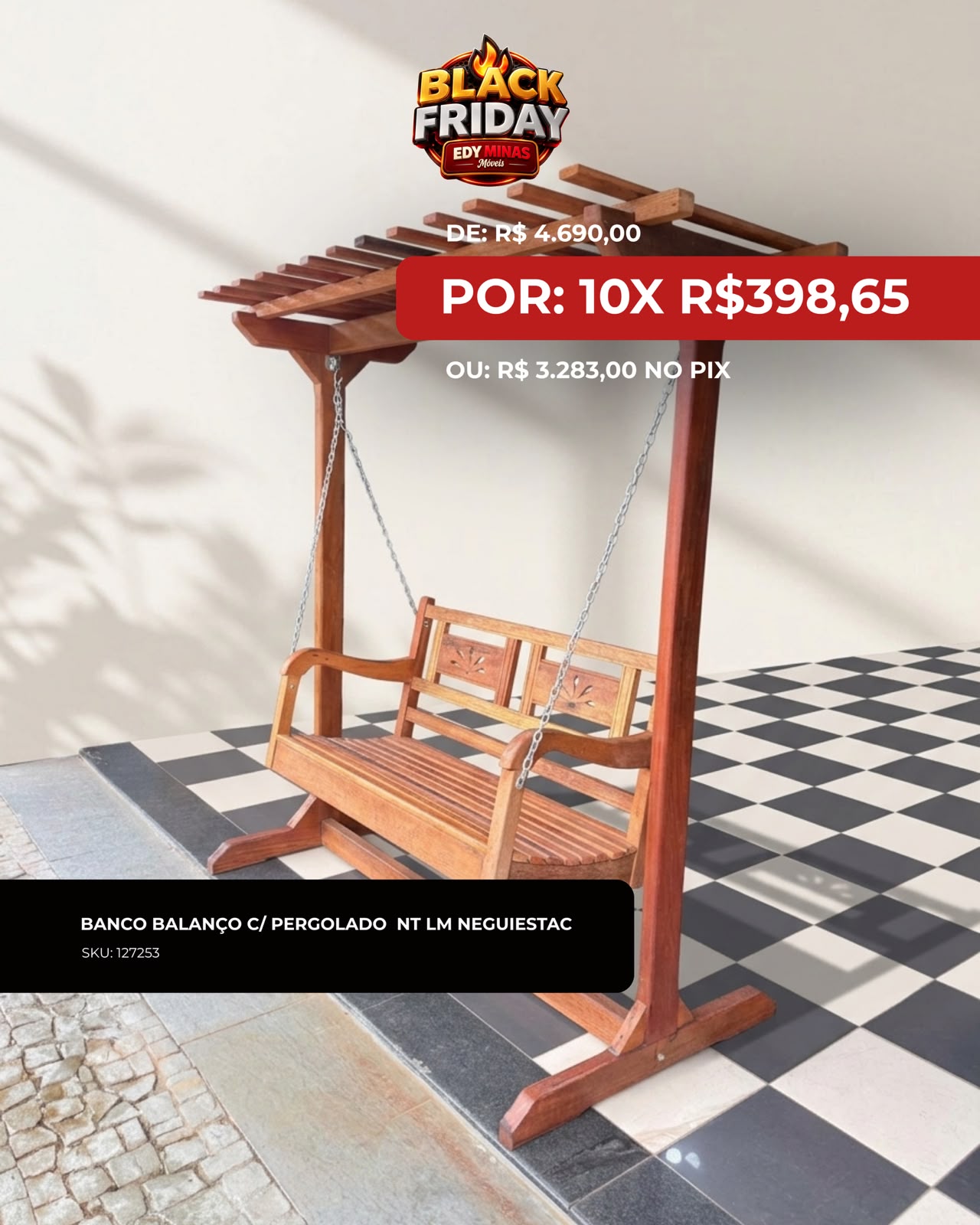 BANCO BALANÇO C/ PERGOLADO NT LM NEGUIESTAC