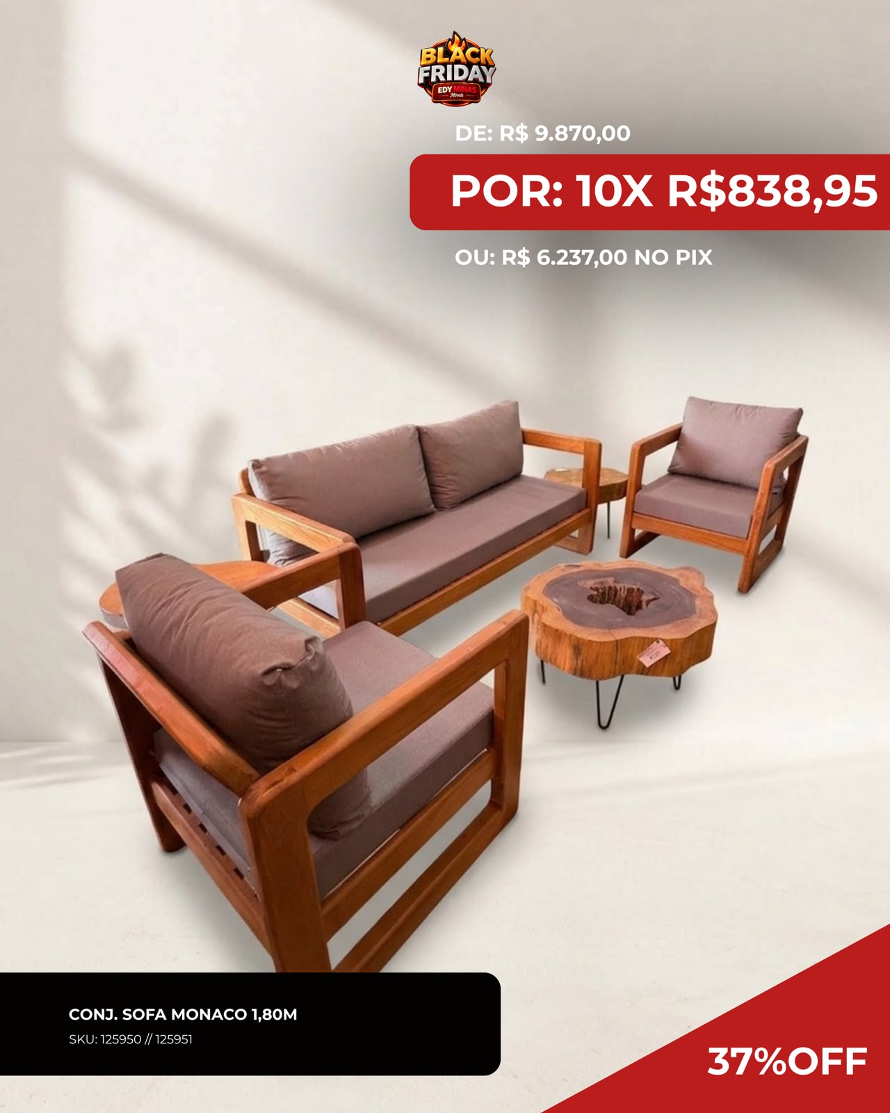 CONJ. SOFA MONACO 1,80M